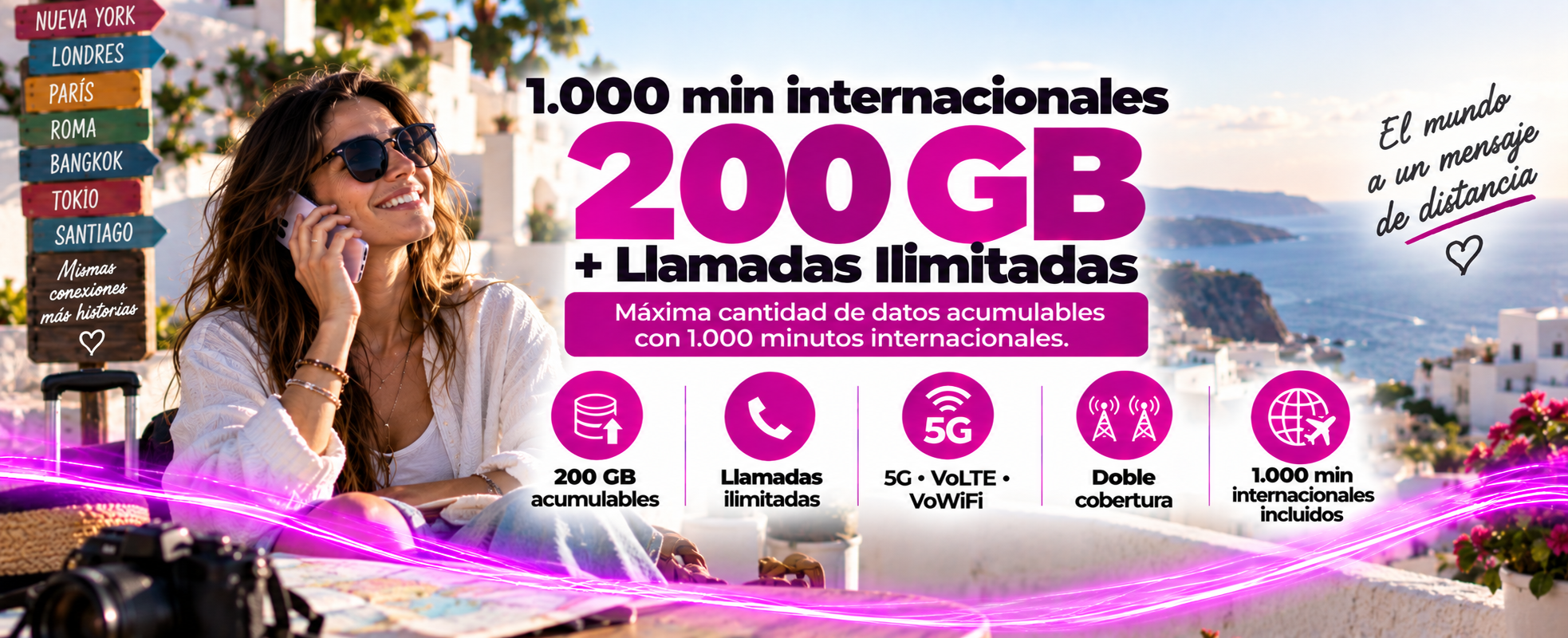 Tarifa internacional WIFITECH 200 GB