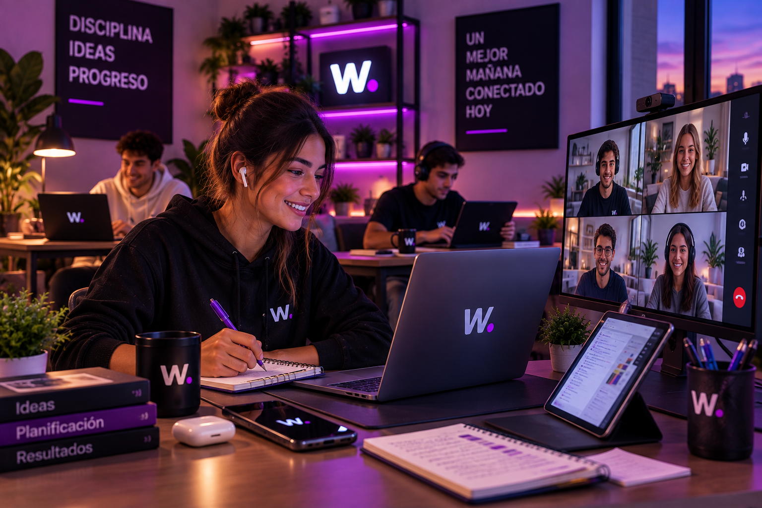 Teletrabajo con fibra de 1.000 Mb