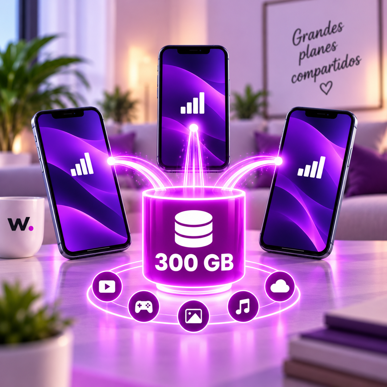 300 GB compartidos WIFITECH