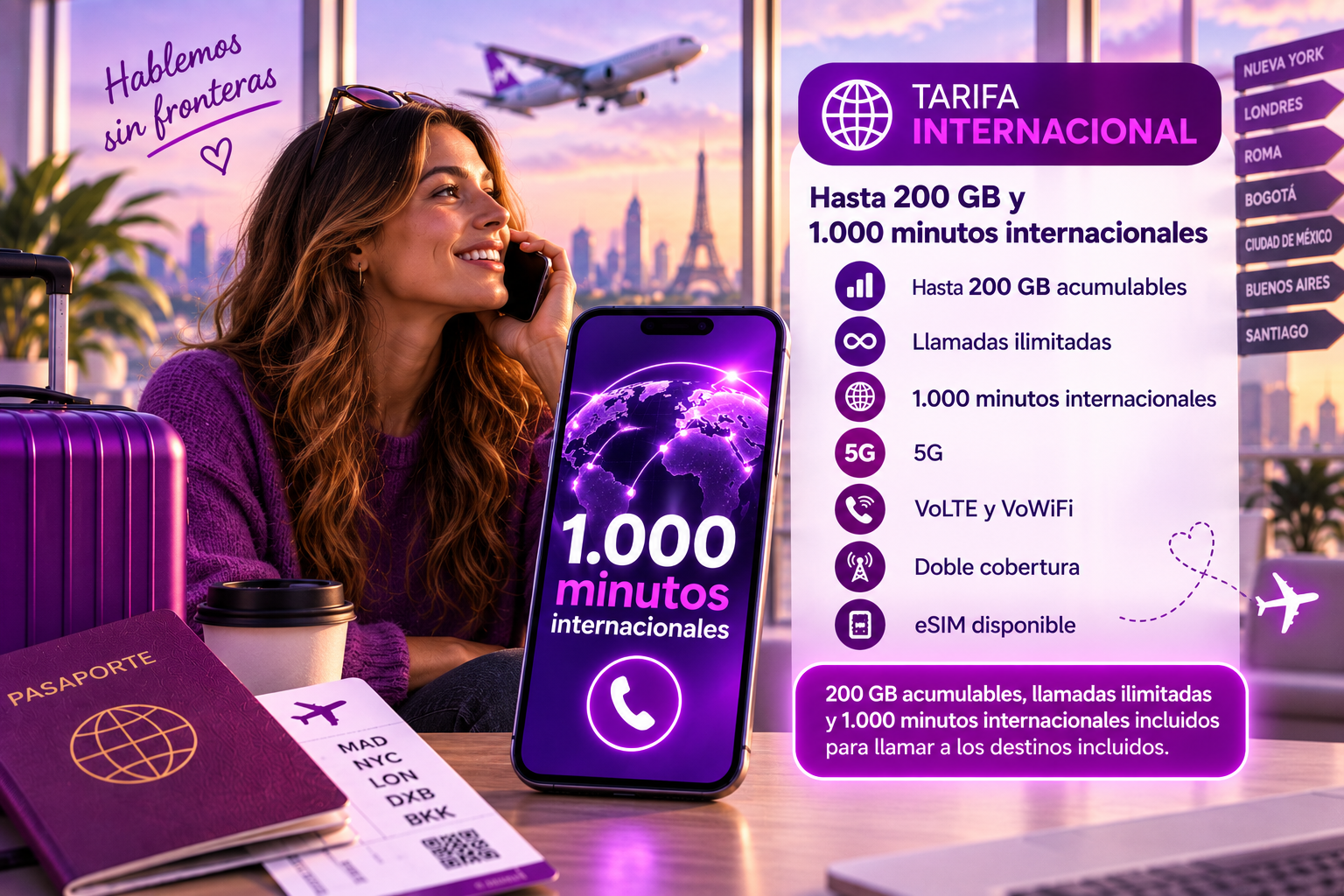 Tarifas internacionales WIFITECH