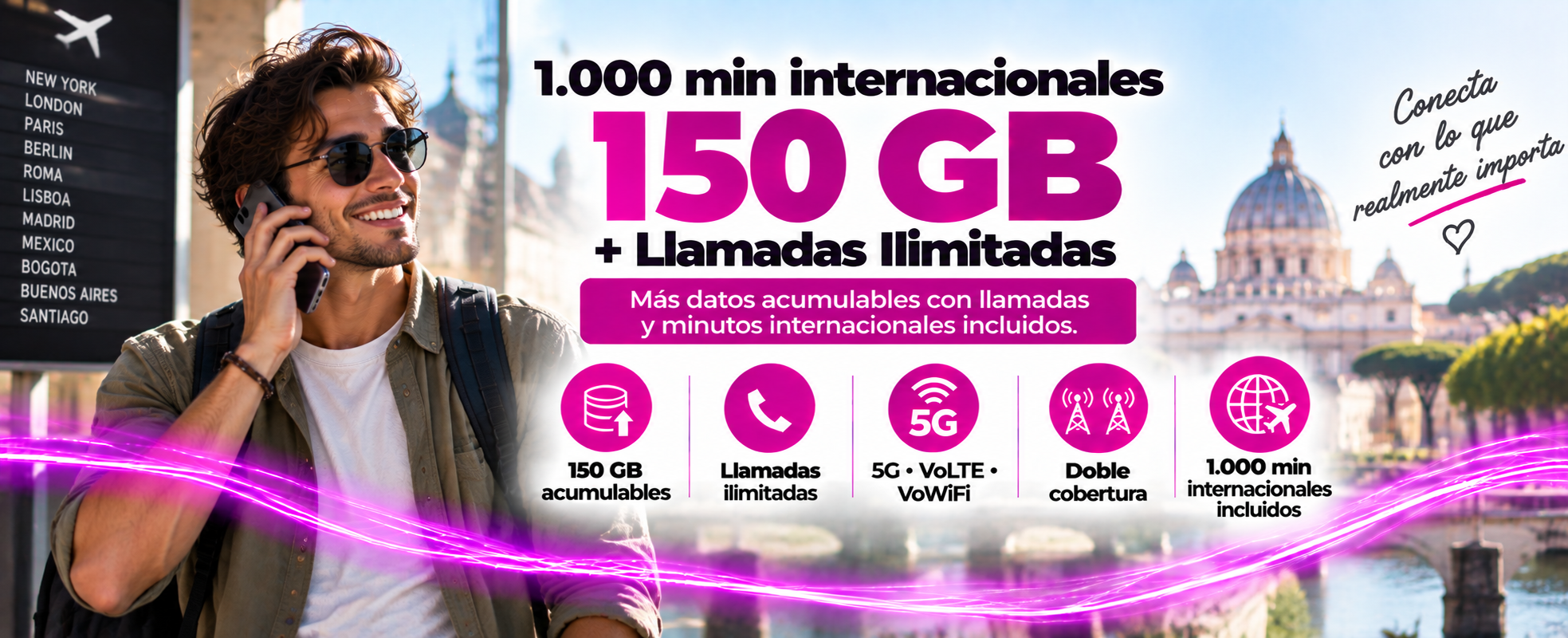 Tarifa internacional WIFITECH 150 GB
