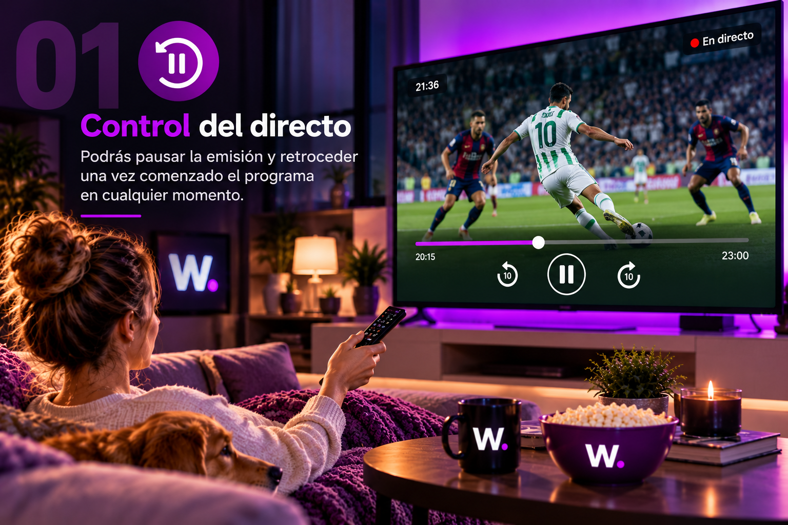 Control del directo WIFITECH TV
